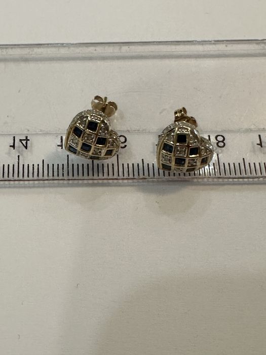 Vand cercei safir albastru si diamante