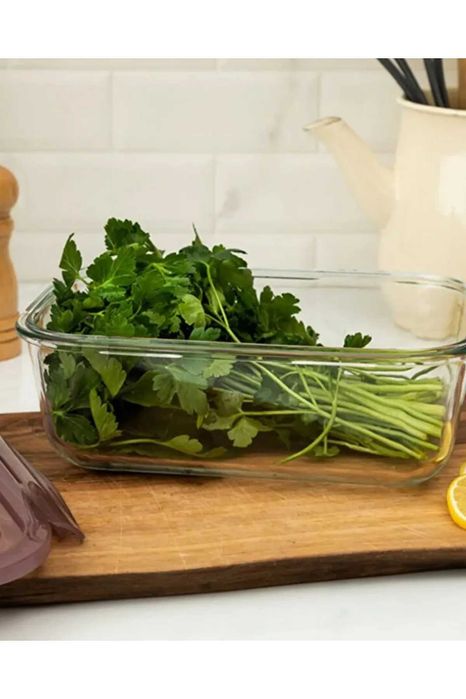 Стъклена кутия за храна, с голям капацитет 1700 мл