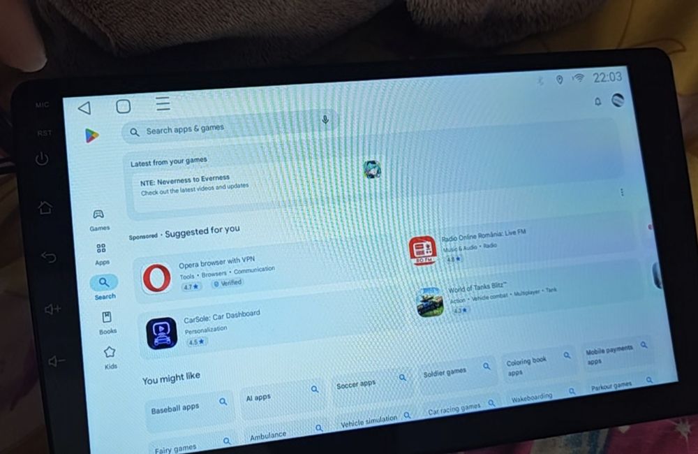 Navigație Android 9 inch 8 nuclee 4+64 GB camere 360 și camera Adas Edge Galaxy S-max