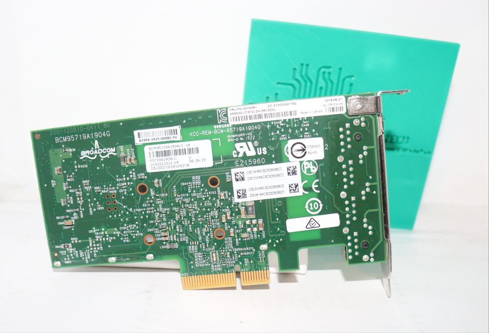 Placa Retea 4 x 1 Gigabit RJ45 Lenovo 90Y9355 Broadcom 5719-T4