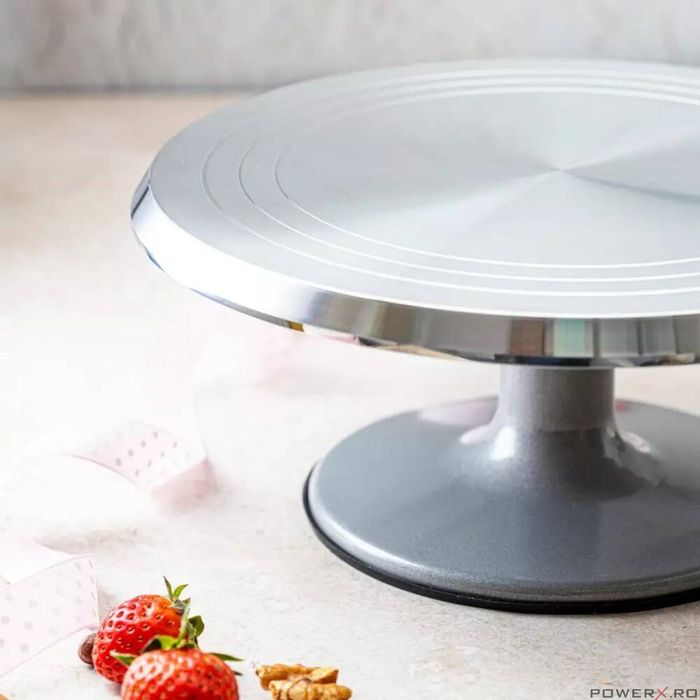 Placa din aliaj de aluminiu, suportul rotativ pentru servit prajituri,