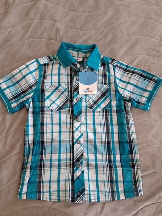 Нова риза с къс ръкав (104 размер)