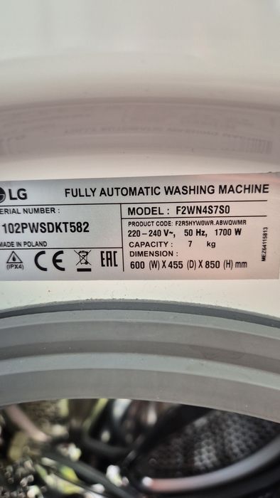 Vand masina de spalat LG 7kg model slim