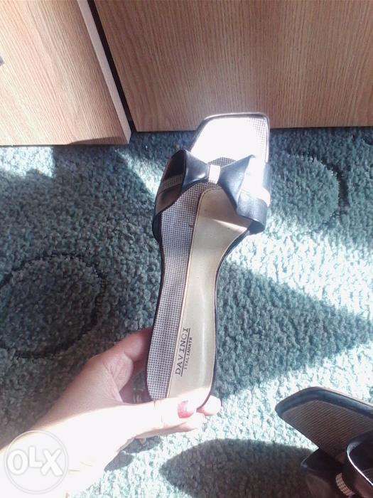 Sandale Davinci negru cu alb