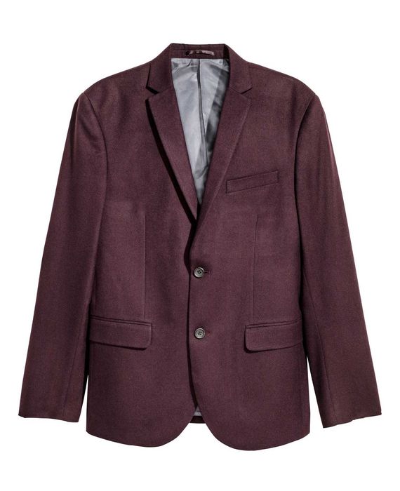 costum H&M mar. 50/52 burgund/mov inchis, talie (pt./sc.) = 90/100 cm.