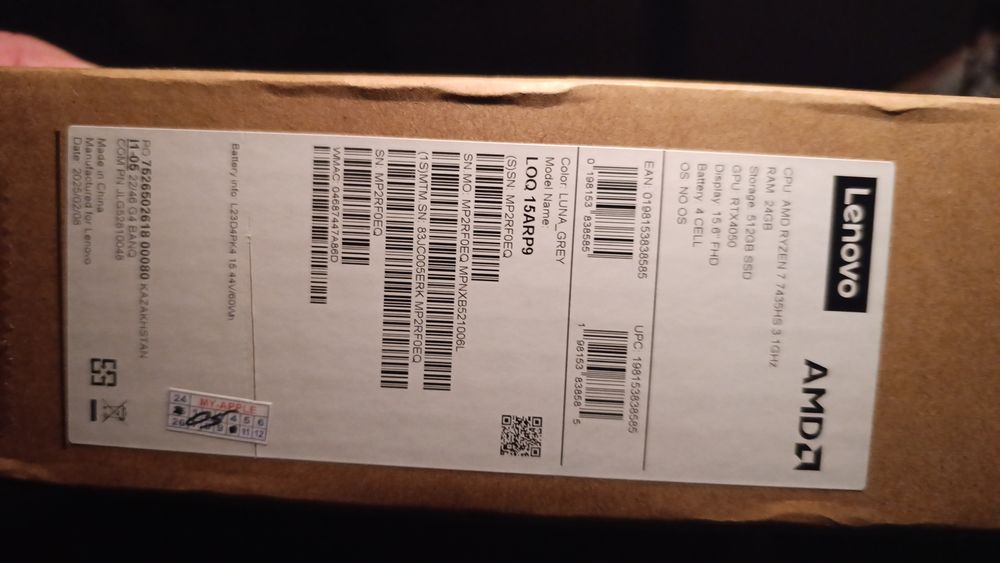 Ноутбук lenovo LOQ 15 ARP9 новая договорная келишамиз