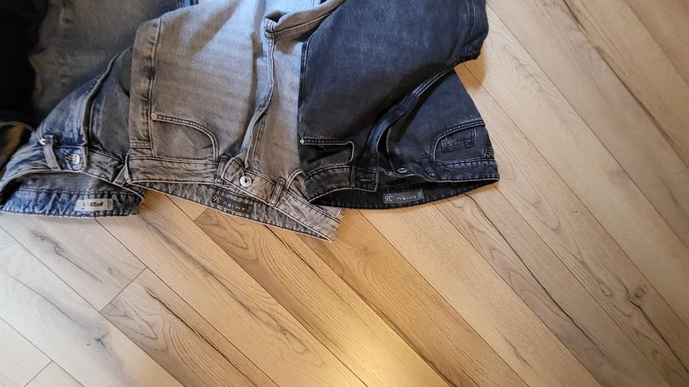 Jeans/ blugi drepți, largi, 34/36/S fete/femei set 7 bucăți