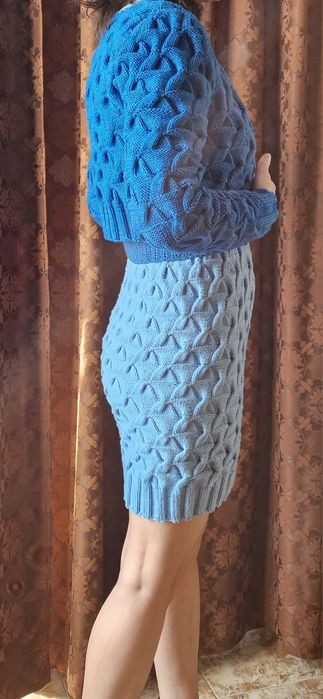 Плетена рокля и жилетка