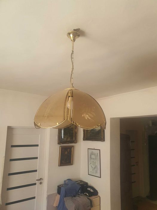 Vand set candelabru-veioza vintage, in stare buna.