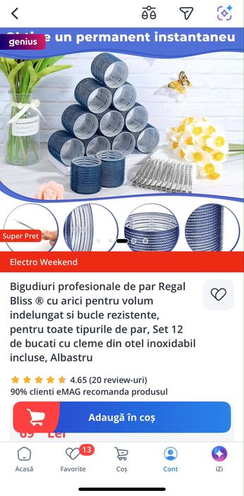 Bigudiuri  profesionale de par 12 bc