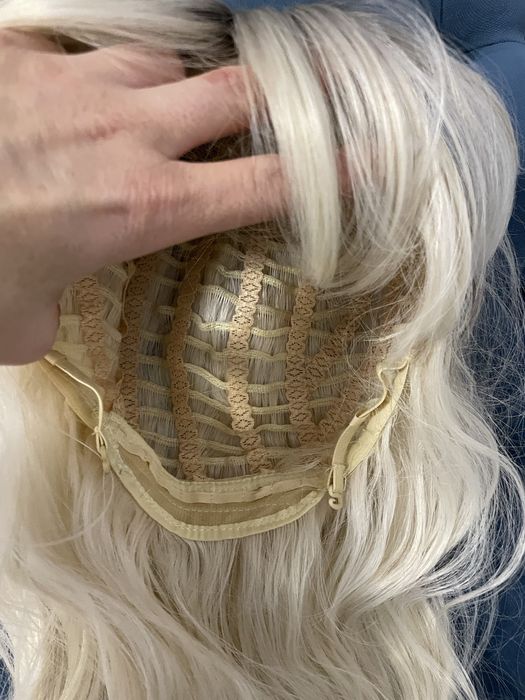 Peruca lunga blonda ombre