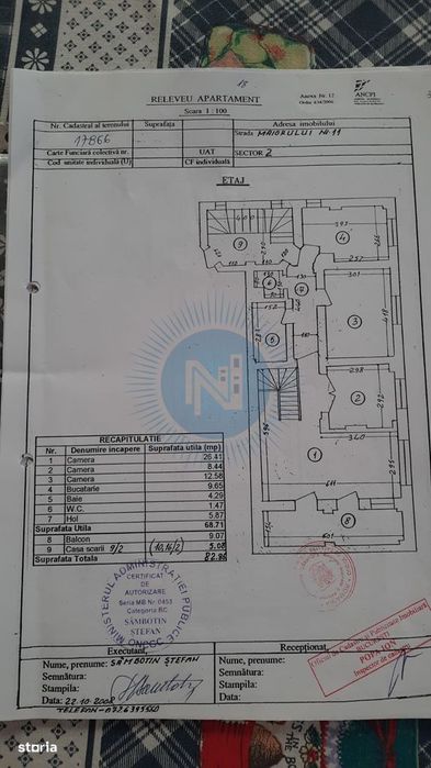 Apartament 3 camere  in vila Barbu Vacarescu