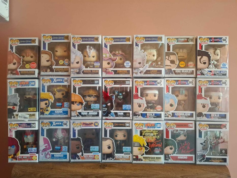 Funko pop ! Limited Edition ,Signed ,Chase and Rare :Bleach ,Solo leveling ,Black Clover and others