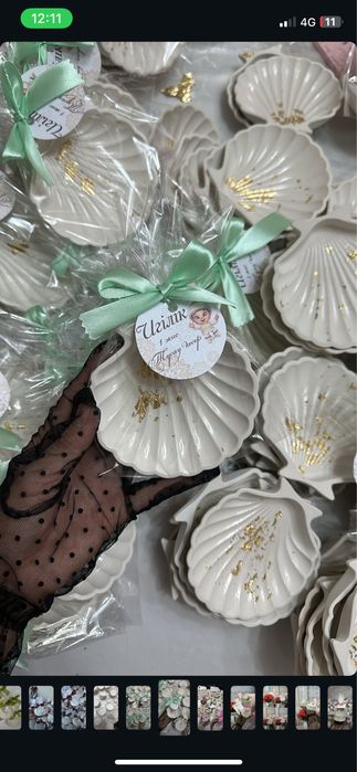 Ракушка тойбастар бонбоньерки