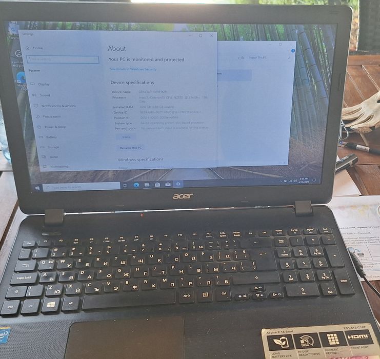 Acer aspire e 15