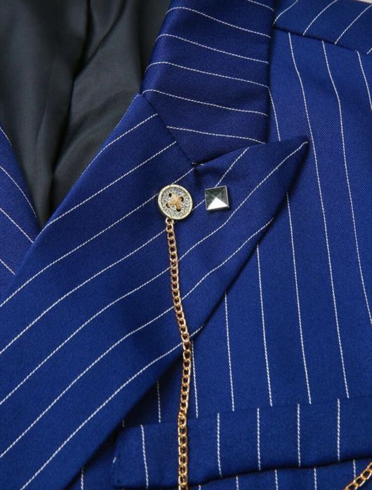 Костюм двуредово закопчаване - размер 54 royal blue