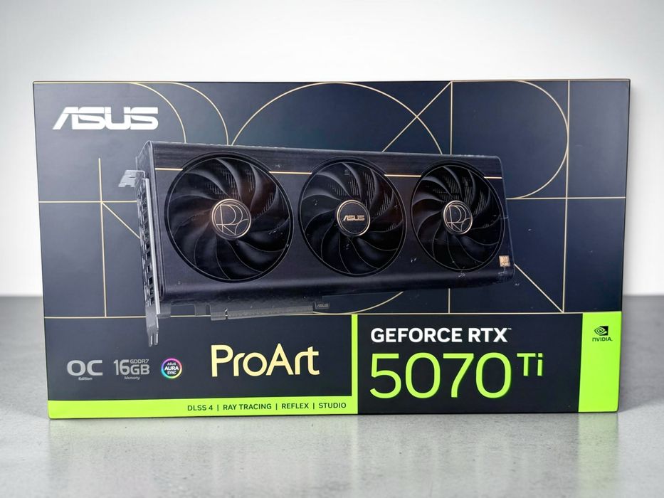 Видео карта ASUS ProArt GeForce RTX 5070 Ti OC 16GB GDDR7 ЧИСТО НОВА!