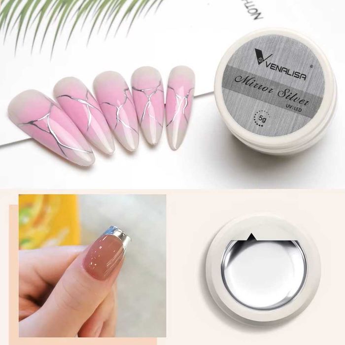 VENALISA UV LED огледален гел в злато и сребро