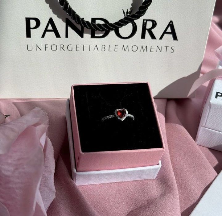 Inele Pandora argint 925 inima roz rosie alba rose gold heart aur