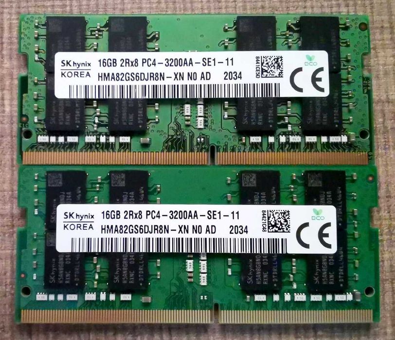 памет RAМ SODIMM 2x 16Gb (32Gb) DDR4 3200 CL22, 260 pin, 1.2v