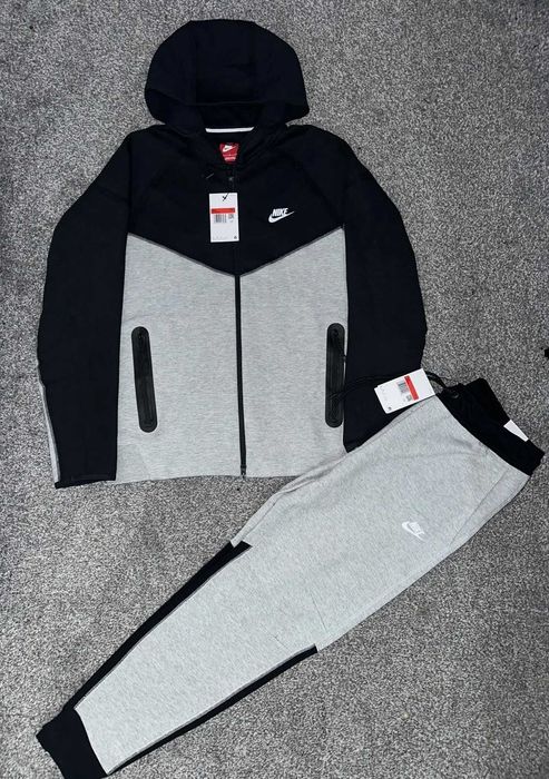 #EDITIE LIMITATĂ# Nike Tech Fleece Gri Negru - Verificare Colet