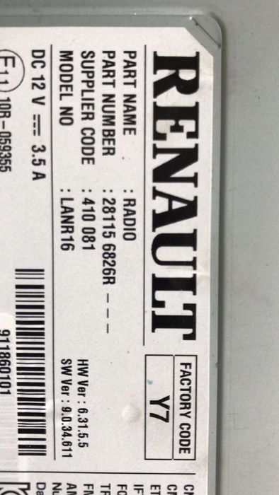 Unitate radio/multimedia Renault Kadjar 2015-2021 281156826R