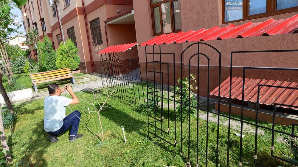 Решотка решётки и казерок навес.кладка балкон