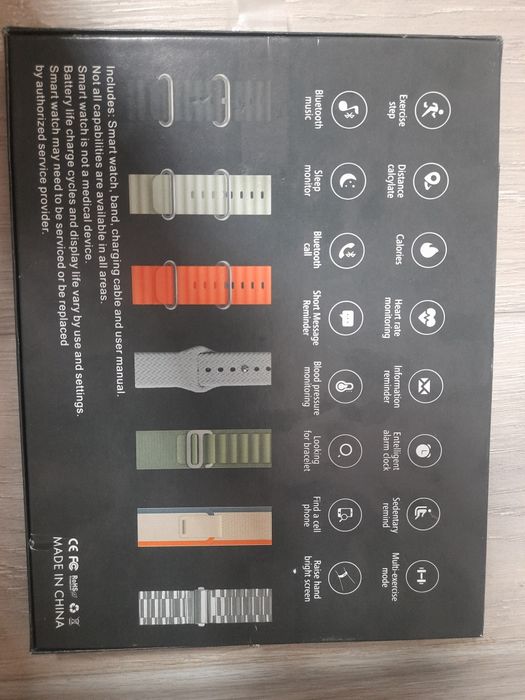 Smartwatch Versiya:T3000, yangi ishlatilinmagan 7 ta rimishok + soat