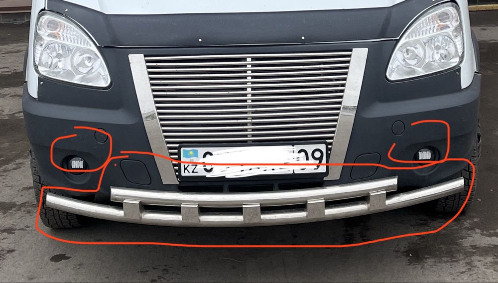 Дуга (кенгурятник) + ПТФ газель бизнес