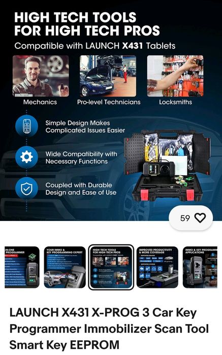 LAUNCH X431 X-PROG 3 Car Key Programmer Immobilizer