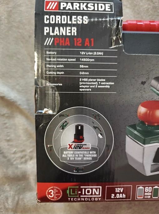 Rindea cu acumulator 12V Parkside