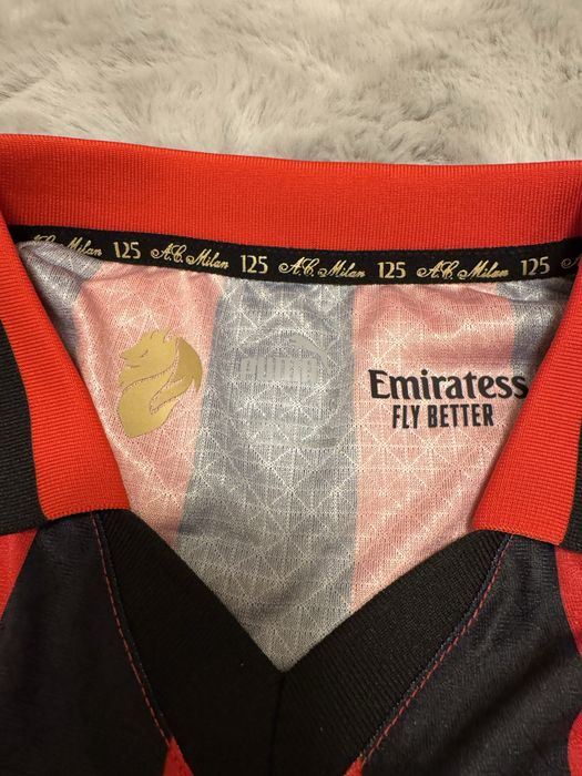 Tricou de Fotbal Ac Milan 24/25 Special 125 Years ( Player Version )