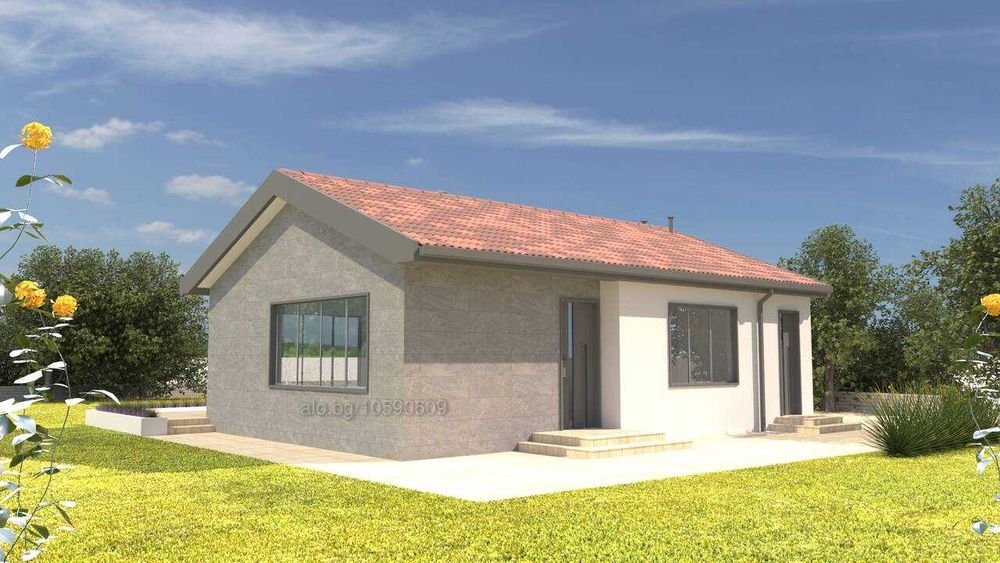 Крумово, Еко къща в строеж 100 м2 + парцел 808.6 м2