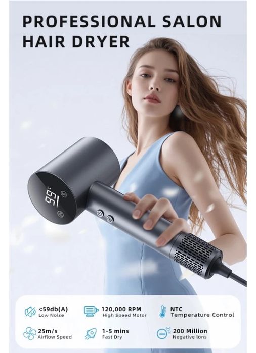 УНИКАЛЕН цифров сешоар с тъчскрийн / hairdryer with touchscreen