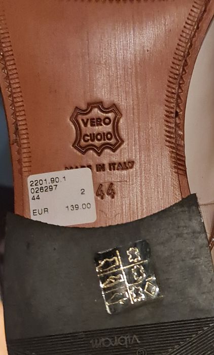 !!!Чисто Нови!!!Мъжки Италянски Официални Обувки Естествена Кожа N44