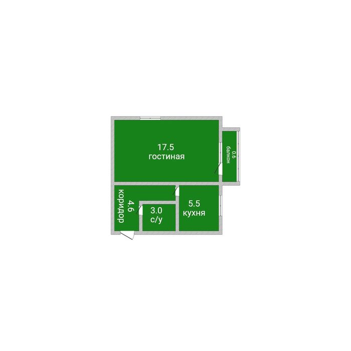 1 комнатная КСК, Арман, 4/5, 31,2м2