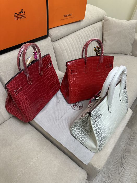 Geanta Hermes Birkin 35cm/Piele naturala/Piele croco