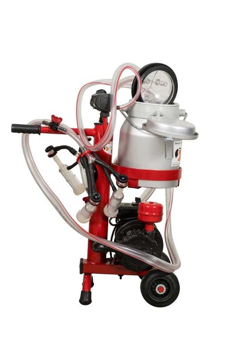 Aparat de muls oi si capre MICRO, 1 bidon aluminiu 10 litri, 2 posturi