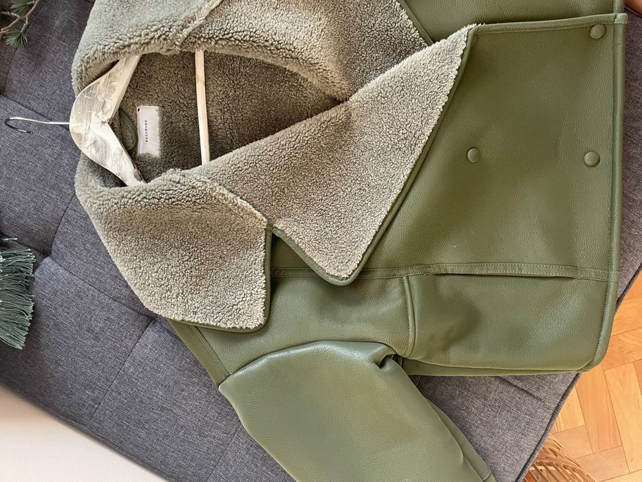 Зимно кожено яке oversized