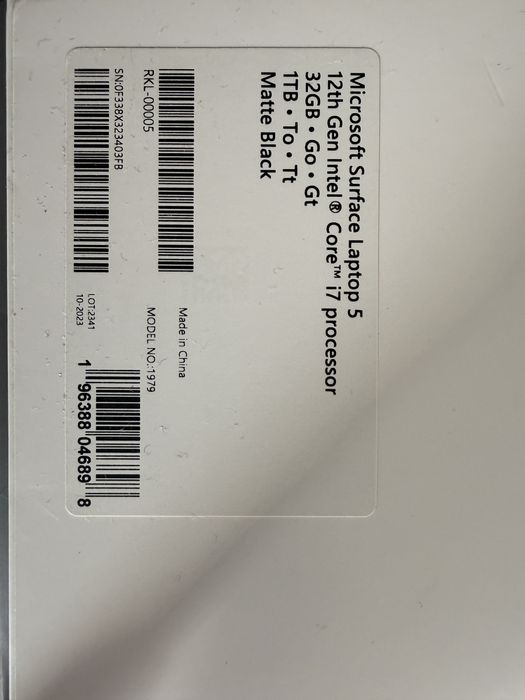 Laptop Business Mircrosoft Surface 5