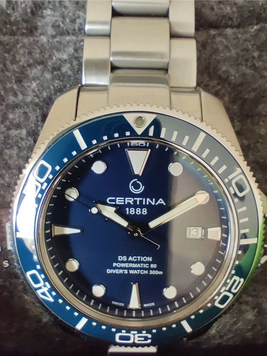 Certina ds action diver 43 mm powermatic 80 Blue
