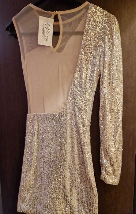 Къса рокля с пайети