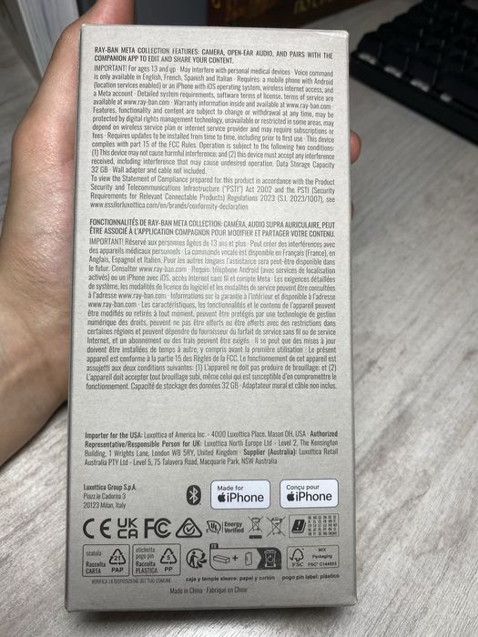 Очки Meta Rayban Gen1