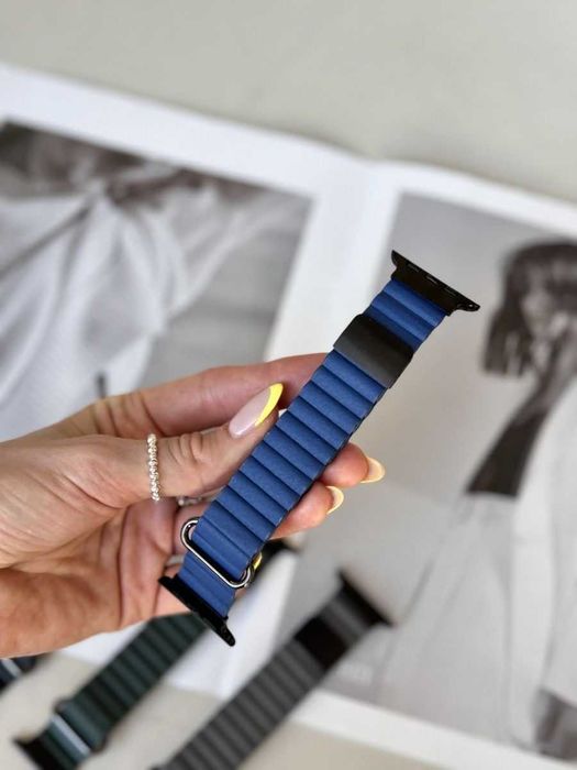 Луксозна кожена каишка с магнит за Apple Watch ULTRA/SE/11/10/9/8/7/6