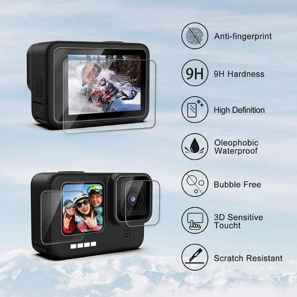 Комплект калъф и стъклен протектор GARV за GoPro Hero 9/10/11/12 Black
