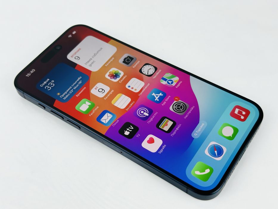 Apple iPhone 15 Pro Max 256GB Blue Titanium Перфектен! Гаранция!