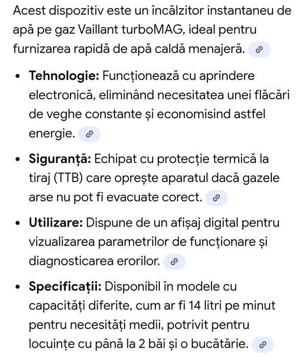 Boiler pe gaz Vaillant
