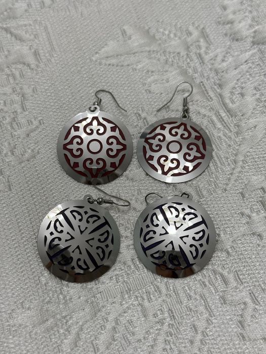 Серьги с казахским орнаментом