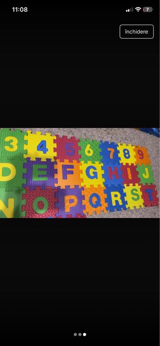 Puzzle-covor numere si alfabet