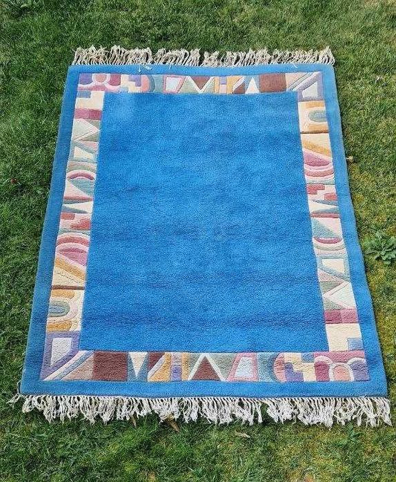 Ковёр синий БУ в хорошем состоянии